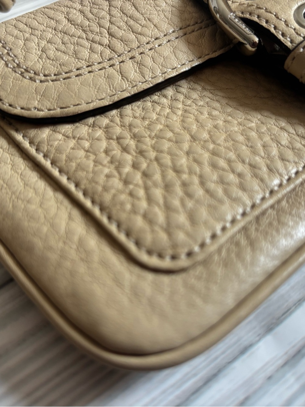 Coach Tan Leather Wristlet Clutch - Picture 3 of 9